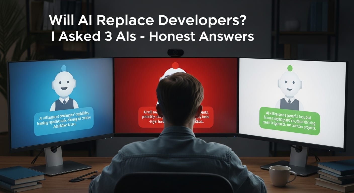 Will AI Replace Developers? I Asked 3 AIs - Honest Answers