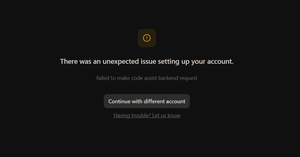Antigravity 2.0 Login Error: Real Fix That Works 1 antigravity 2 issue